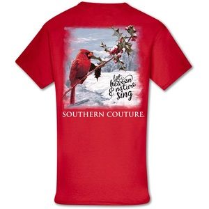 Southern Couture - Short Sleeve T-Shirt - Let Heaven & Nature Sing - Red 3XL NWT